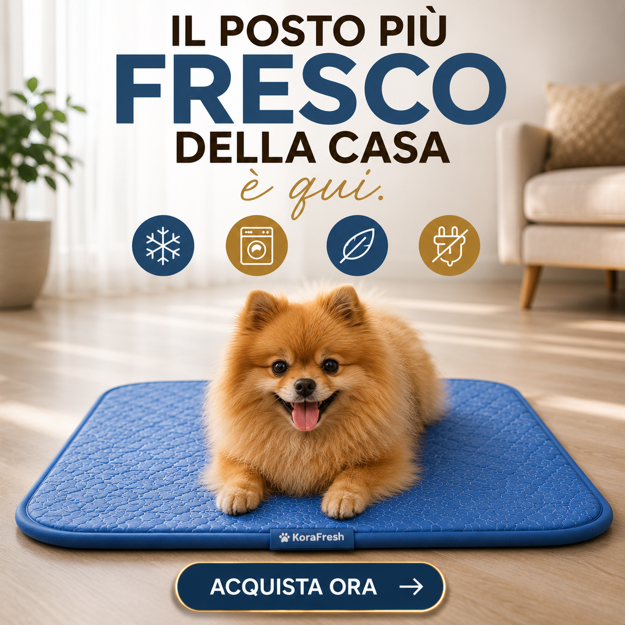 KoraFresh™ - Il tappetino auto-rinfrescante per il benessere del tuo pet